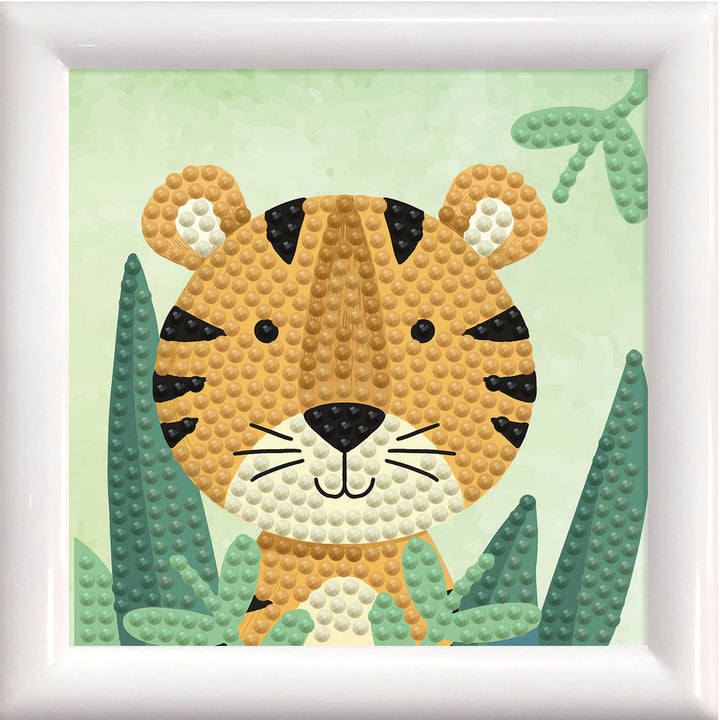 Diamond Dotz Woodland Tiger - Framed Kit - 4 x 4 in