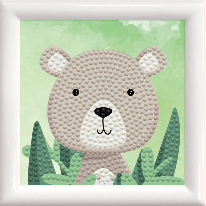 Diamond Dotz Woodland Bear - Framed Kit - 4 x 4 in