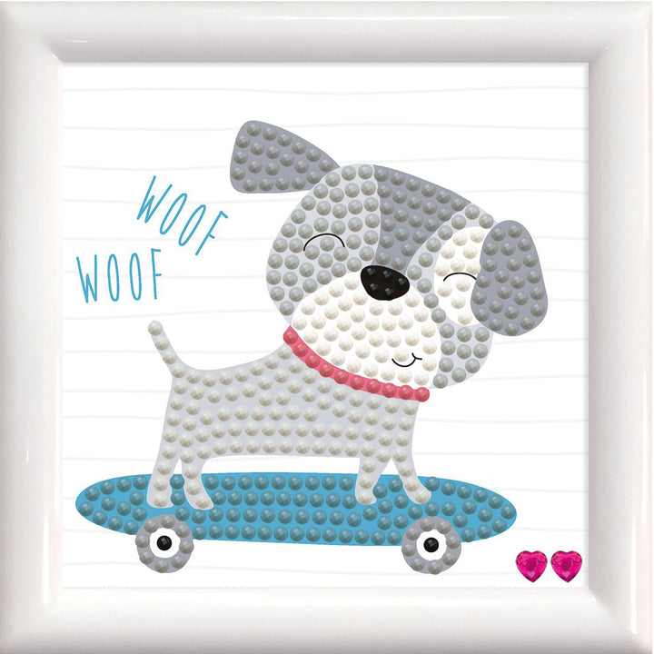 Diamond Dotz Skate & Woof - Framed Kit - 4 x 4 in
