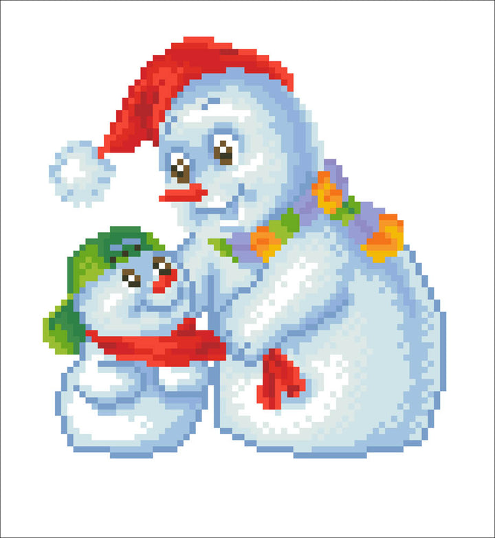 Diamond Dotz Snow Family - 9.8 x 9 in
