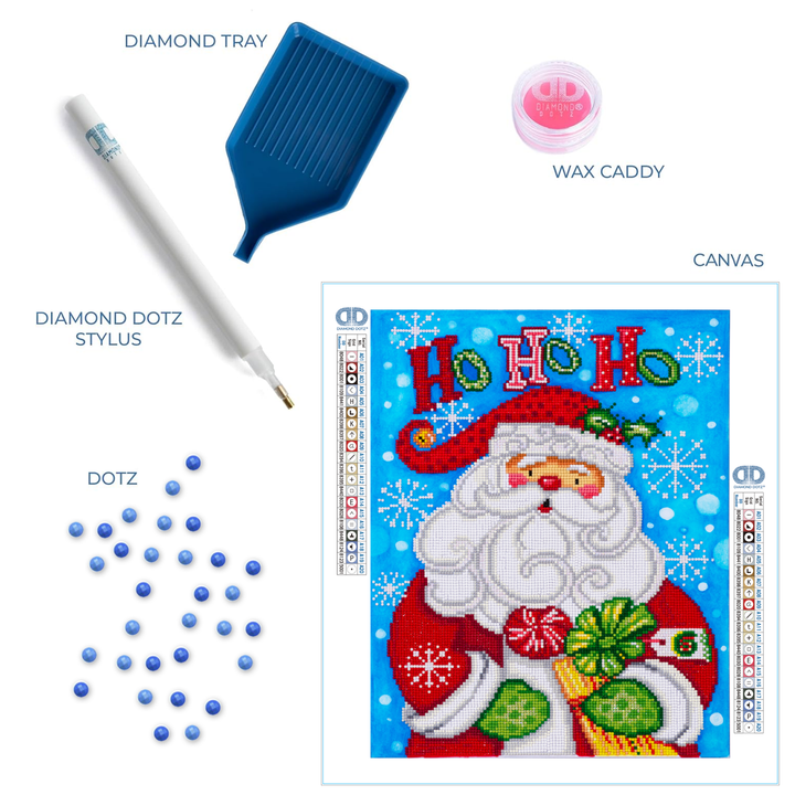 Diamond Dotz Santa Ho Ho Ho - 13.8 x 17.7 in