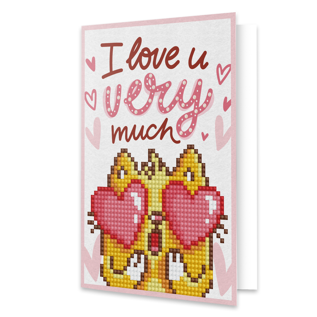 Diamond Dotz Love You Greeting Card - 5.0" x 7.0"