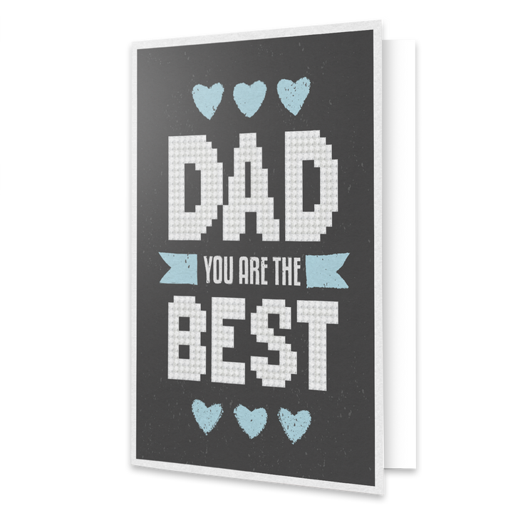 Diamond Dotz Best Dad - Diamond Painting Greeting Card