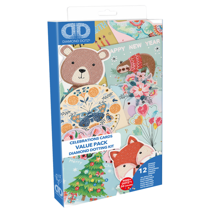 Diamond Dotz Greeting Cards - Value 12 Pack - 6 x 6 in