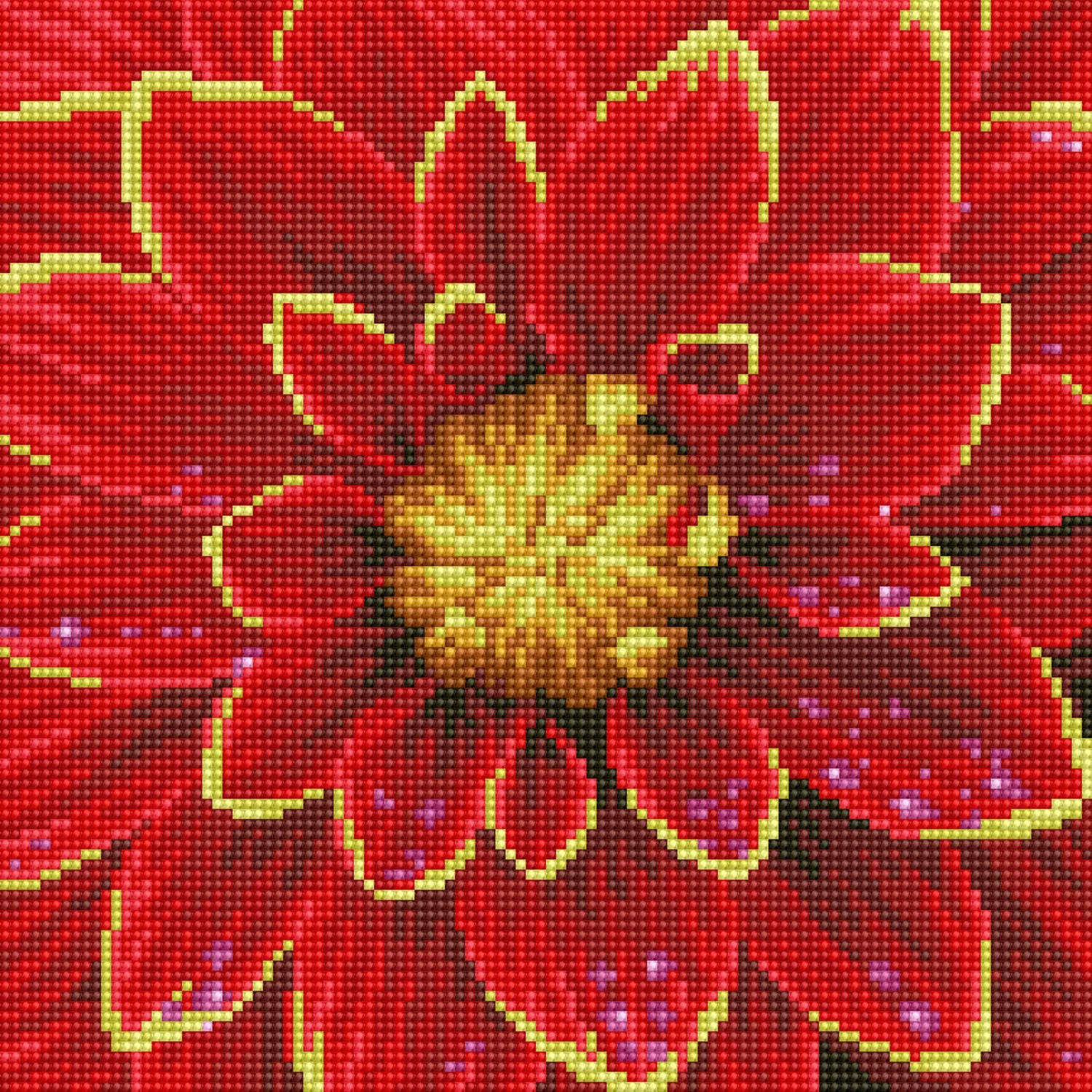 dotz Diamond Dotz Dahlia with Frame - 12.0" x 12.0"