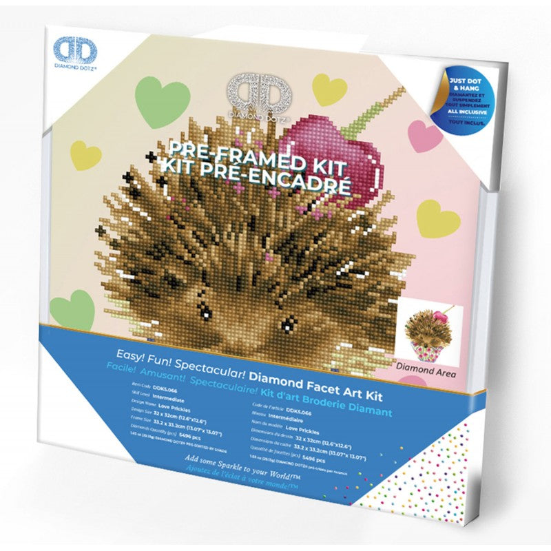 Diamond Dotz Love Prickles with Frame - 12 x 12 in