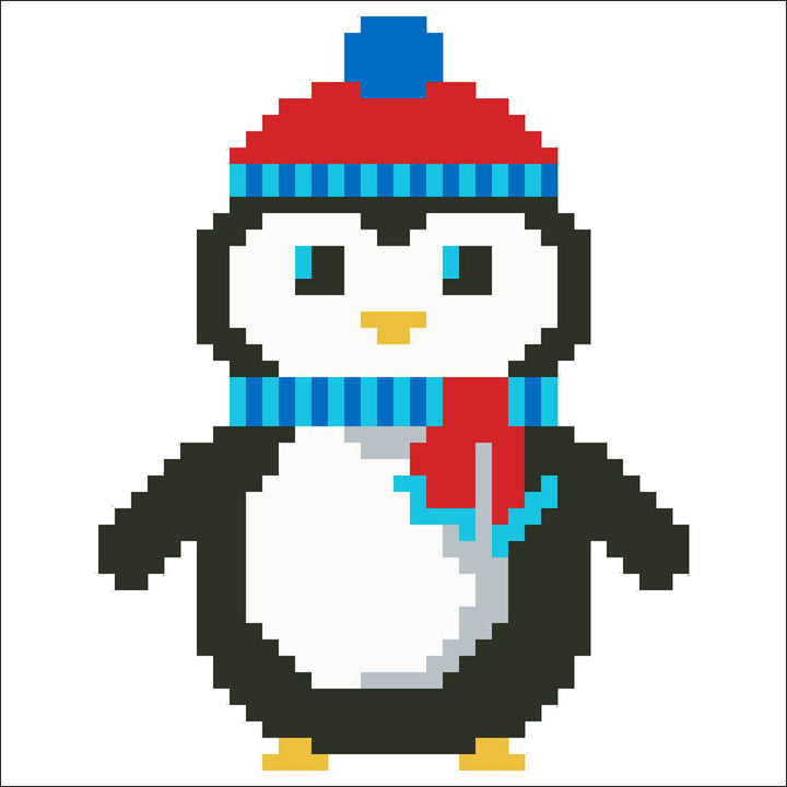 Diamond Dotz Christmas Penguin Pillow - 7 x 7 in