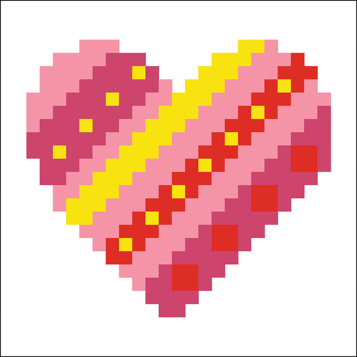 Diamond Dotz Patchwork Heart with Frame - 2.8 x 2.8 in