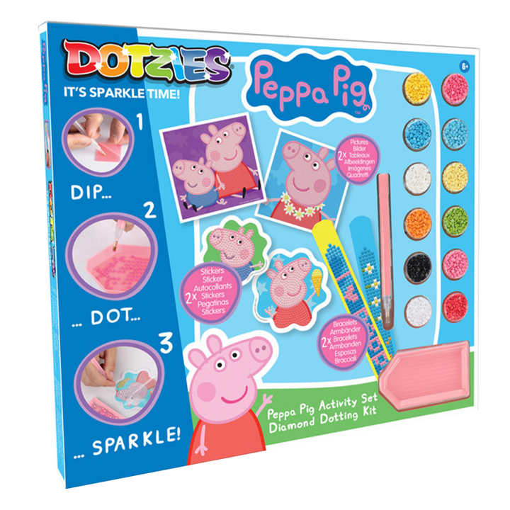 Diamond Dotz Peppa Pig Activity Set - Beginner Kit with Stickers & Bracelets