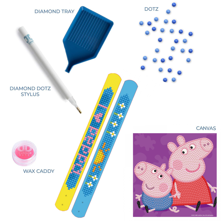 Diamond Dotz Peppa Pig Activity Set - Beginner Kit with Stickers & Bracelets