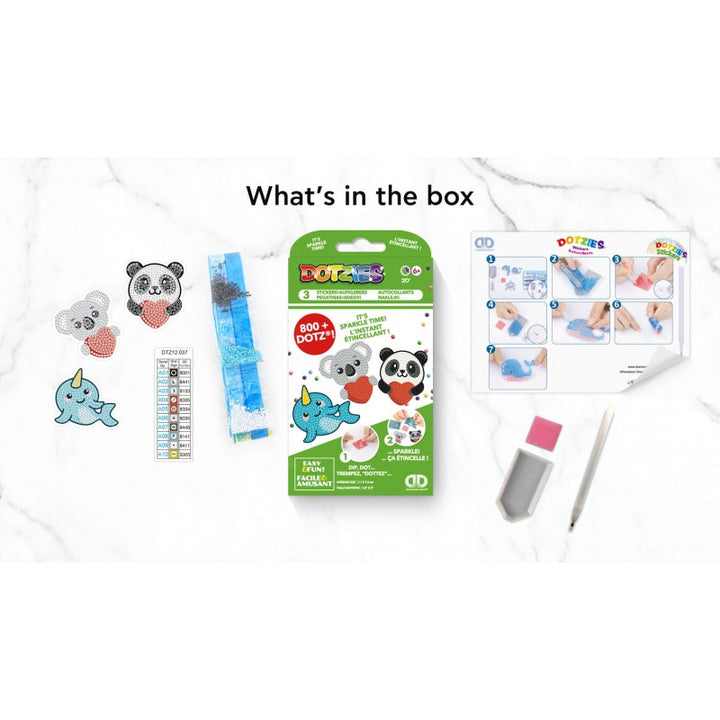 Diamond Dotz DOTZIES 3 STICKERS Multi Pack - Love You Chums