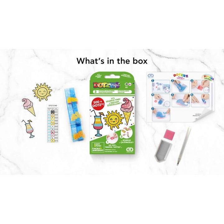 Diamond Dotz DOTZIES 3 STICKERS Multi Pack - Sunshine