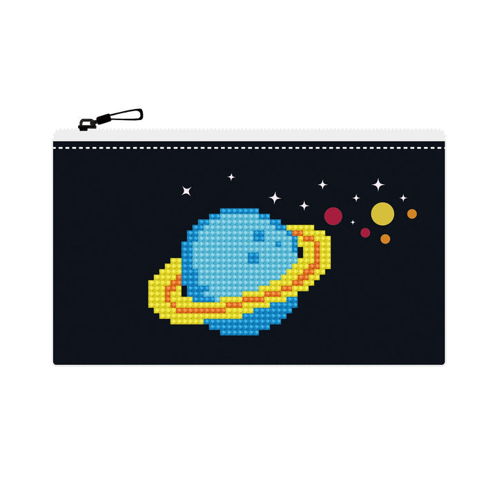 Diamond Dotz Black Space Zipper Pouch - 5.51 x 8.46 in