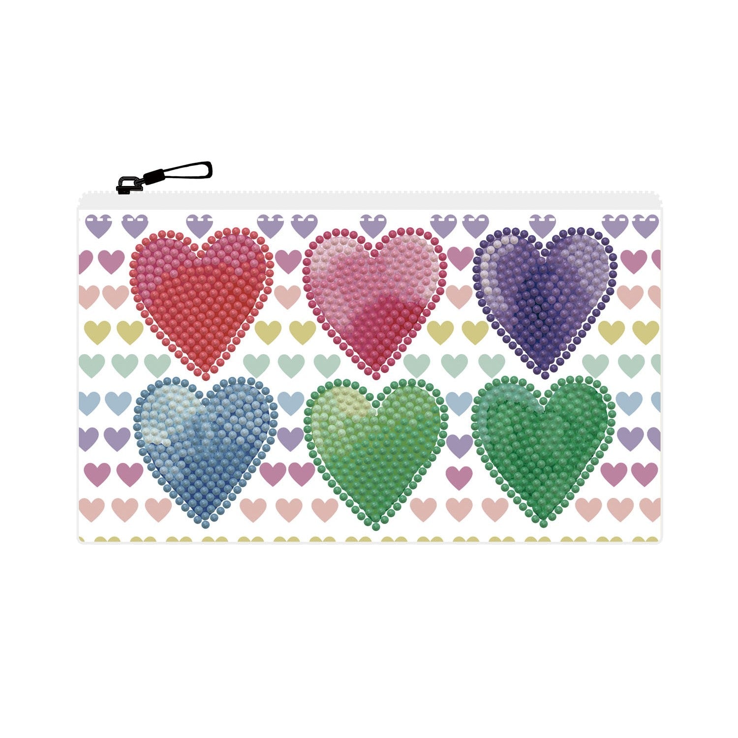 Love Hearts Zipper Pouch | Diamond Dotz Kits Purse | Diamond