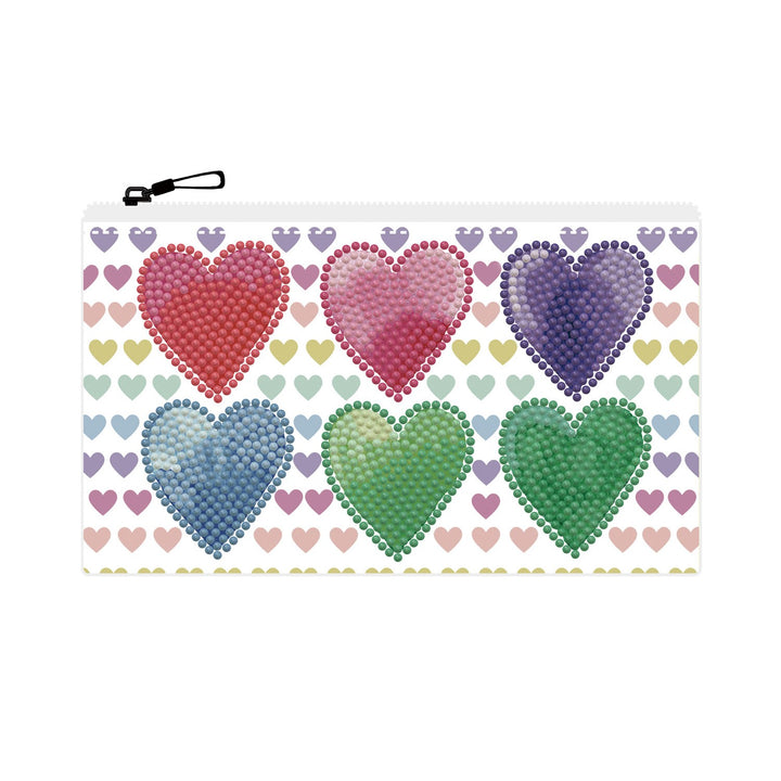 Diamond Dotz Love Hearts Zipper Pouch - 5.51 x 8.46 in