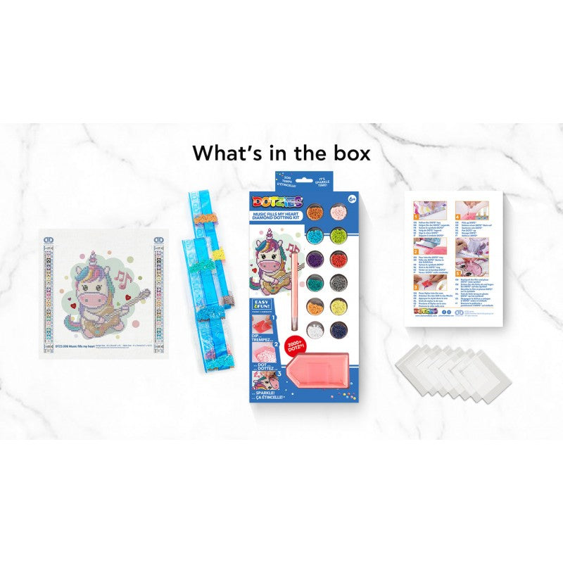 Diamond Dotz DOTZIES Music fills my Heart Diamond Painting - 9.8" x 9.1"