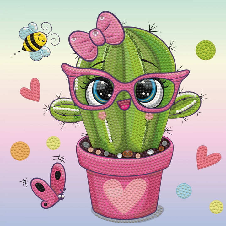 Diamond Dotz Pretty in Pink Cactus - 9.1 x 9.1 in