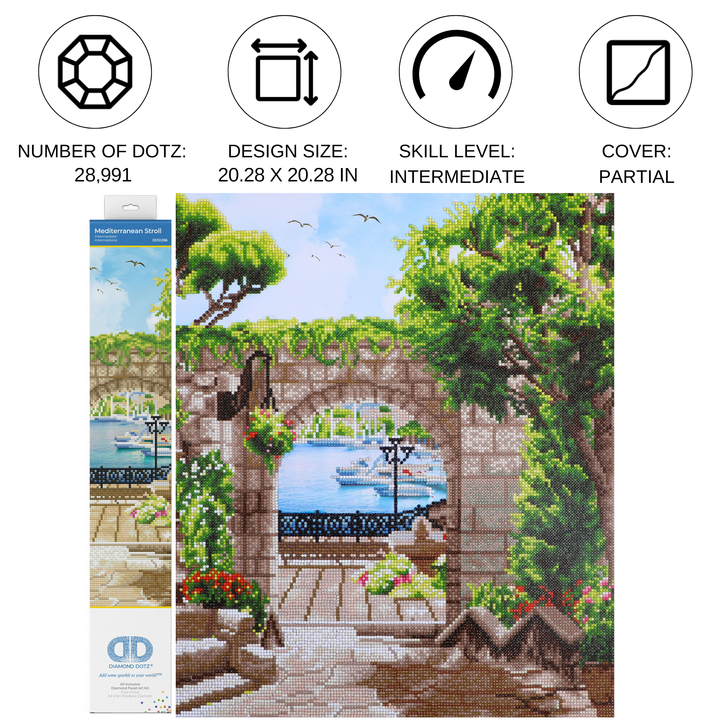 Diamond Dotz Mediterranean Stroll - 20.28 x 20.28 in
