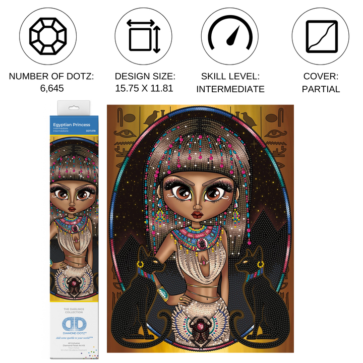 Diamond Dotz Egyptian Princess - 15.75 x 11.81 in