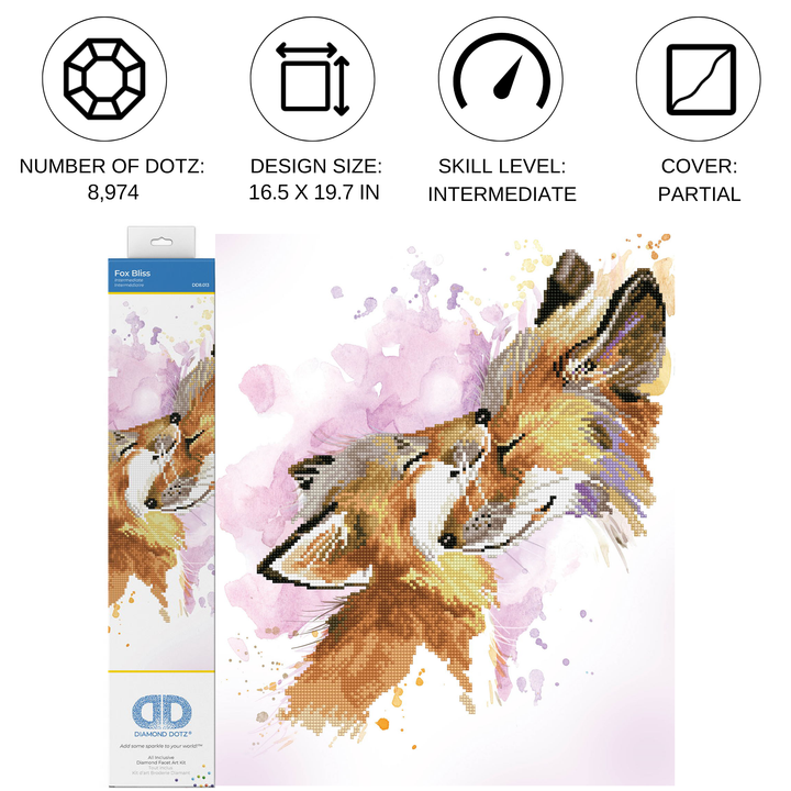 Diamond Dotz Fox Bliss - 19.7 x 16.5 in