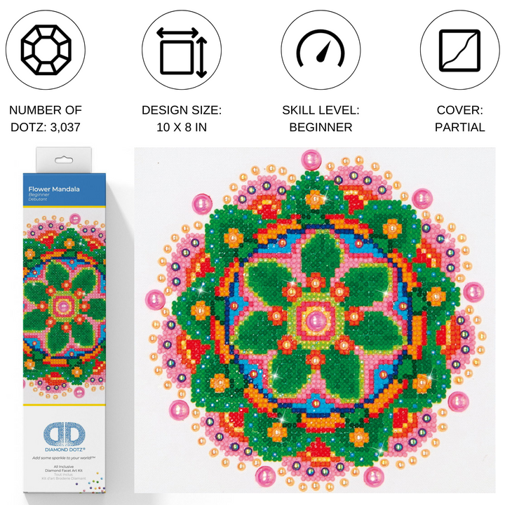 Diamond Dotz Flower Mandala - 8 x 10 in