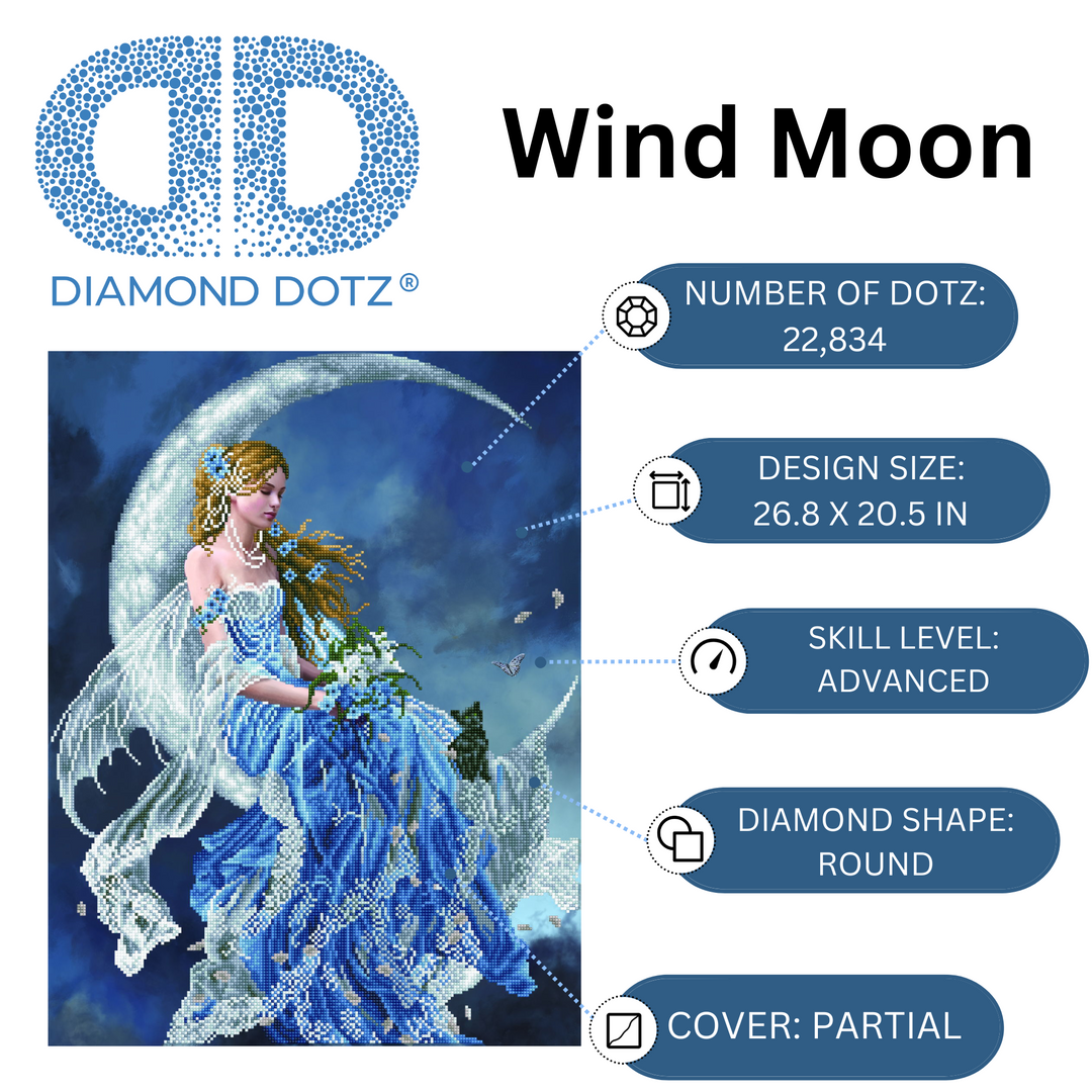 Diamond Dotz Wind Moon - 20.5 x 26.8 in