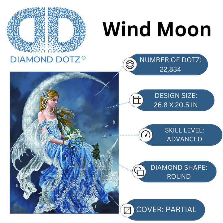 Diamond Dotz Wind Moon - 20.5 x 26.8 in