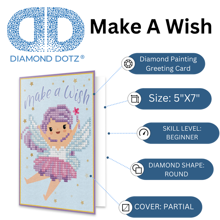 Diamond Dotz Make A Wish - Diamond Painting Greeting Card