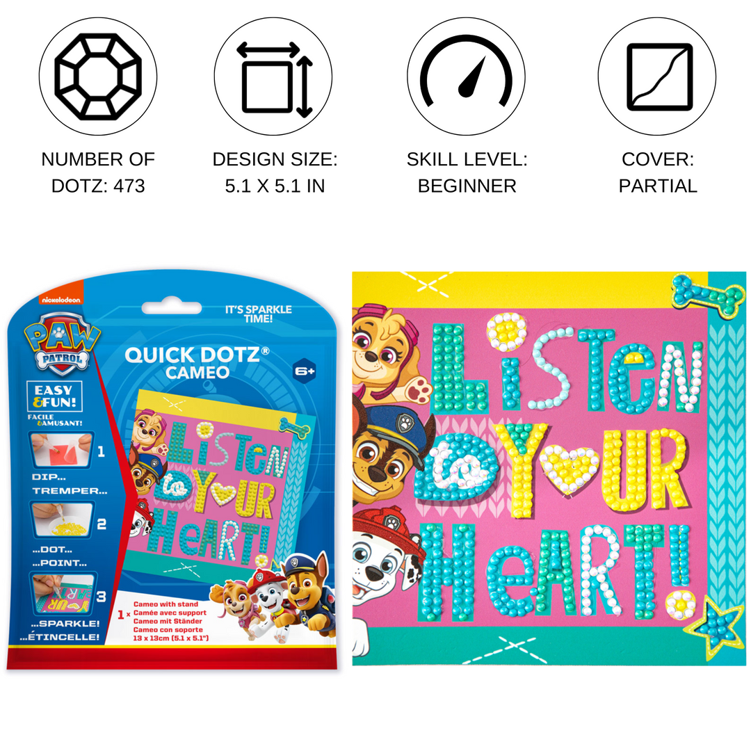 Diamond Dotz PAW PATROL Listen to your Heart - 5.1 x 5.1 in