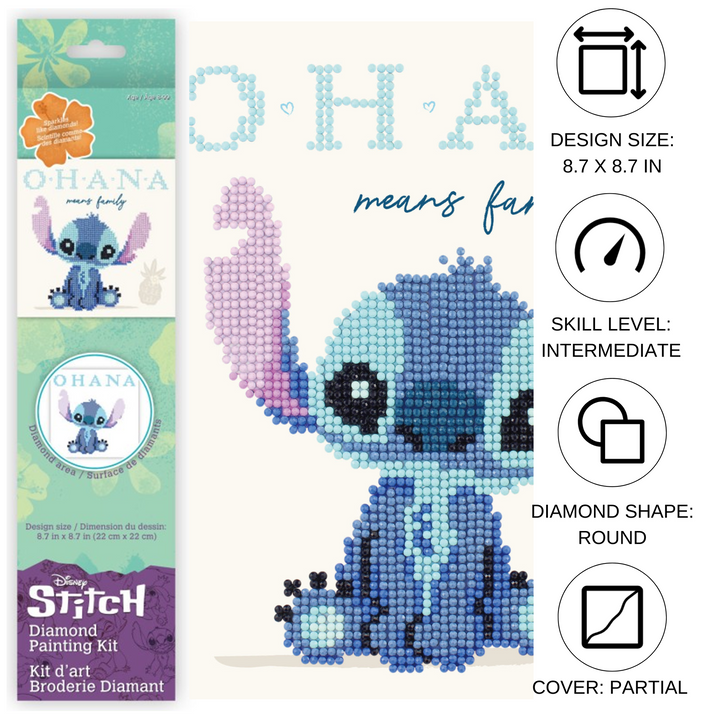 Diamond Dotz Lilo & Stitch - Ohana - 8.7 x 8.7 in