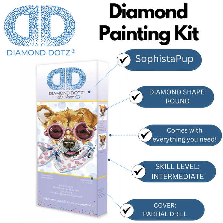 Diamond Dotz SophistaPup - 12.6 x 13.8 in