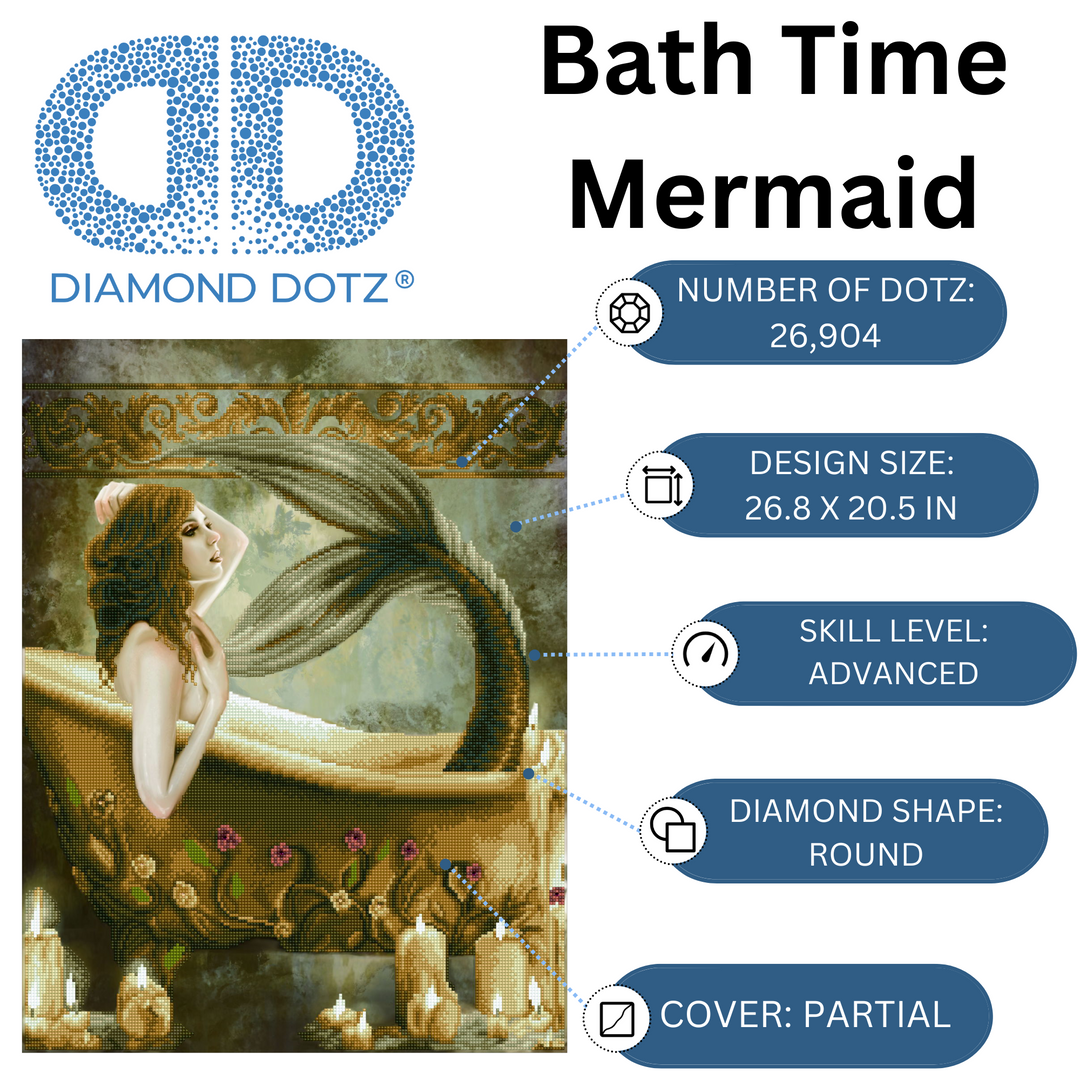 Diamond Dotz Bath Time Mermaid - 20.5 x 26.8 in