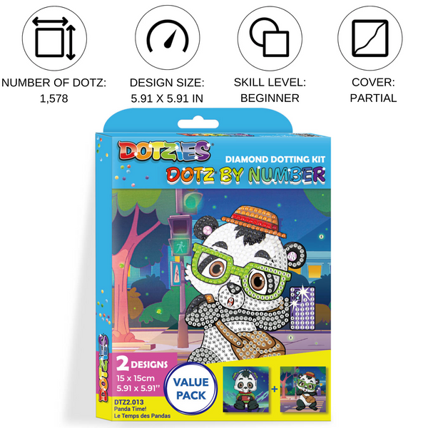 Panda Time! | Diamond Painting Kits Kids | Diamond Dotz – DIAMOND DOTZ