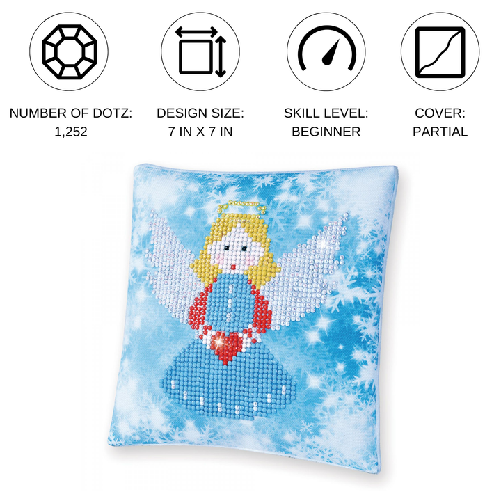 Diamond Dotz Christmas Angel Pillow - 7 x 7 in