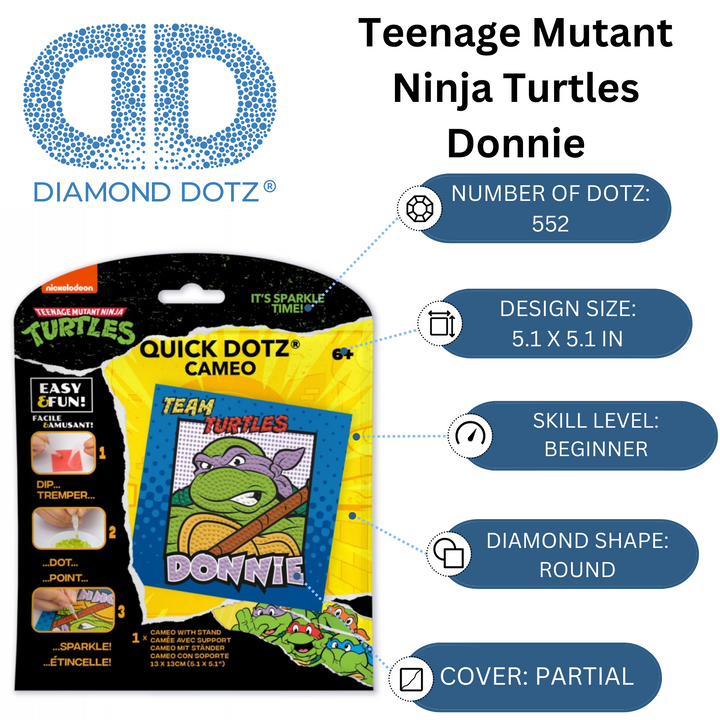 Diamond Dotz TMNT - Donnie Cameo Kit - 5.1 x 5.1 in
