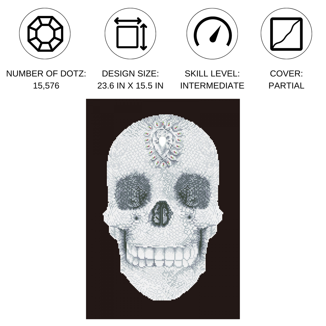 Diamond Dotz Crystal Skull - 23.6 x 16.5 in