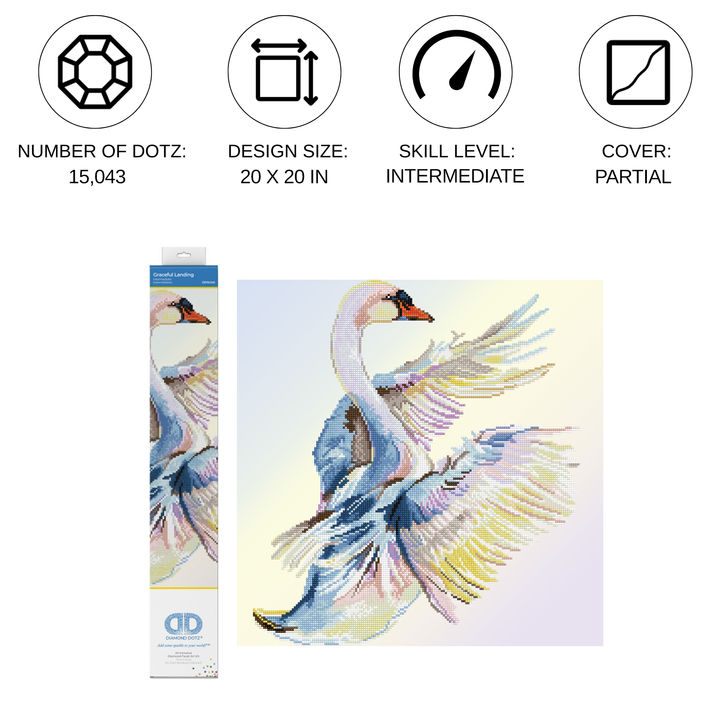 Diamond Dotz Graceful Landing - 20 x 20 in