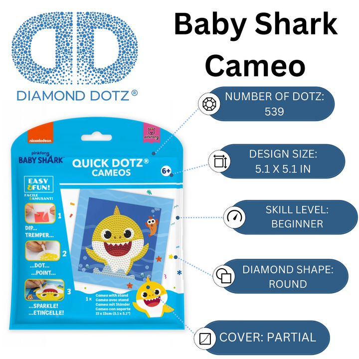 Diamond Dotz Baby Shark 1 Cameo - 5.1 x 5.1 in