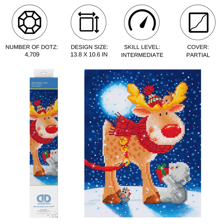 Diamond Dotz Reindeer Gift - 13.8 x 10.6 in