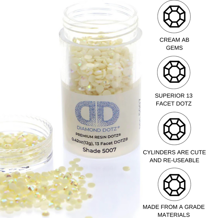 Diamond Dotz 2.8MM 12G DOTZ Cylinder - Cream AB