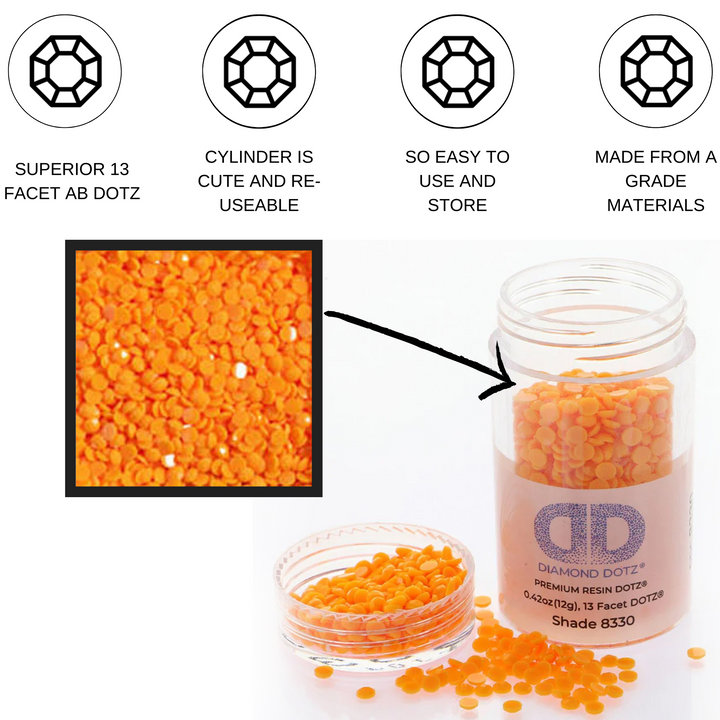Diamond Dotz 2.8MM 12G DOTZ Cylinder - Light Orange