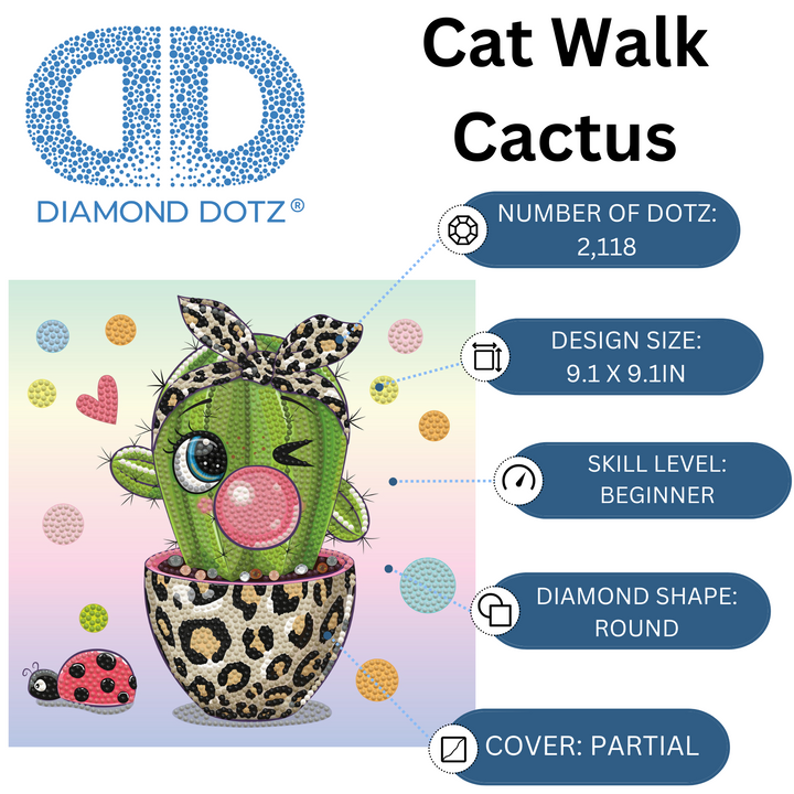 Diamond Dotz Cat Walk Cactus - 9.1 x 9.1 in