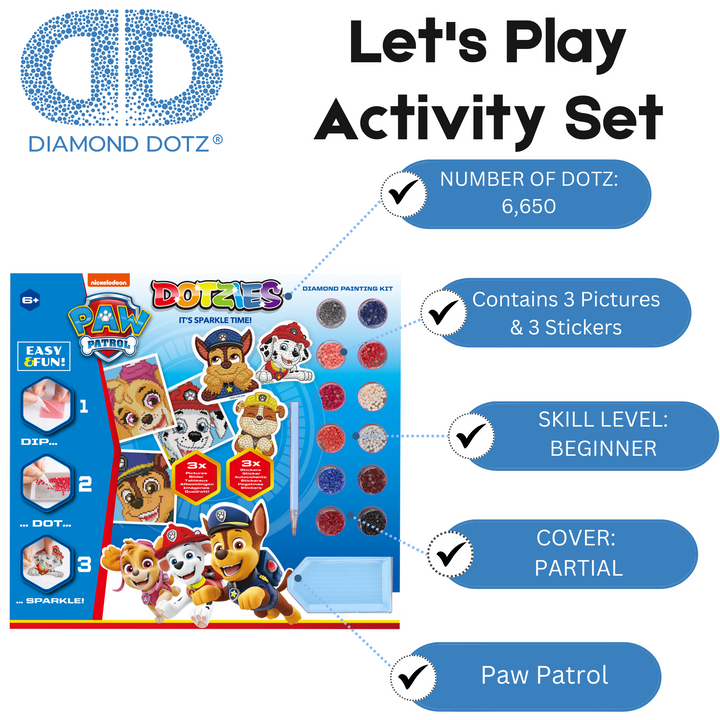 Diamond Dotz Let's Play Activity Set - Paw Patrol