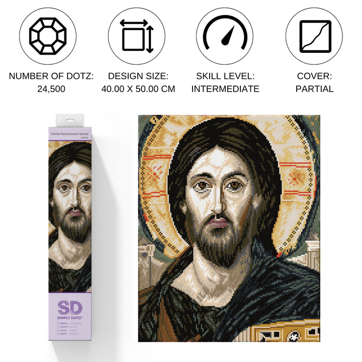 Diamond Dotz Christ Pantocrator Sainai - 15.75 x 19.69 in
