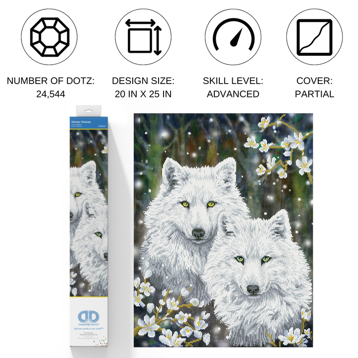 Diamond Dotz Winter Wolves - 25 x 20 in