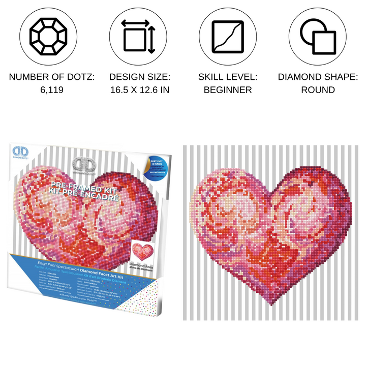 Diamond Dotz Heartfelt with Frame - 16.5 x 12.6 in