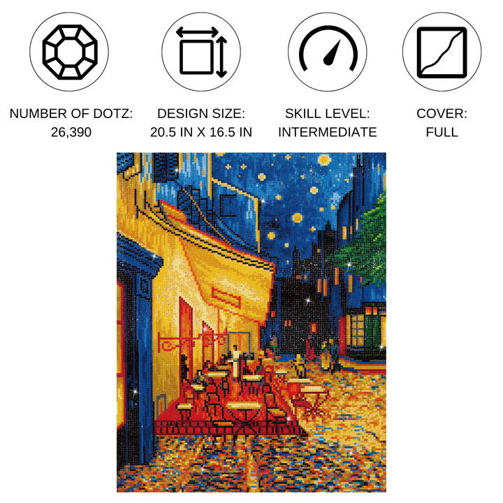 Diamond Dotz Café At Night (Van Gogh) - 20.5 x 16.5 in