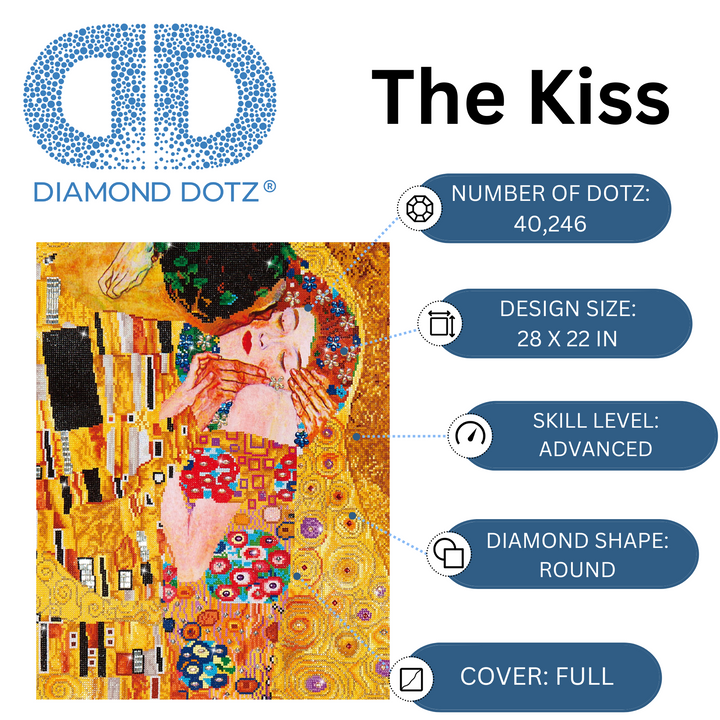 Diamond Dotz The Kiss (Klimt) - 28 x 22 in