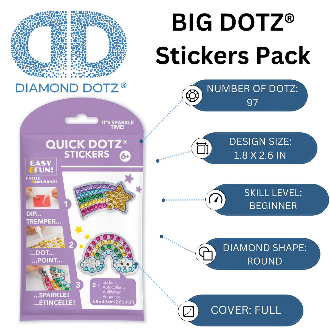 Diamond Dotz BIG DOTZ Stickers Pack 7 - Star Rainbow