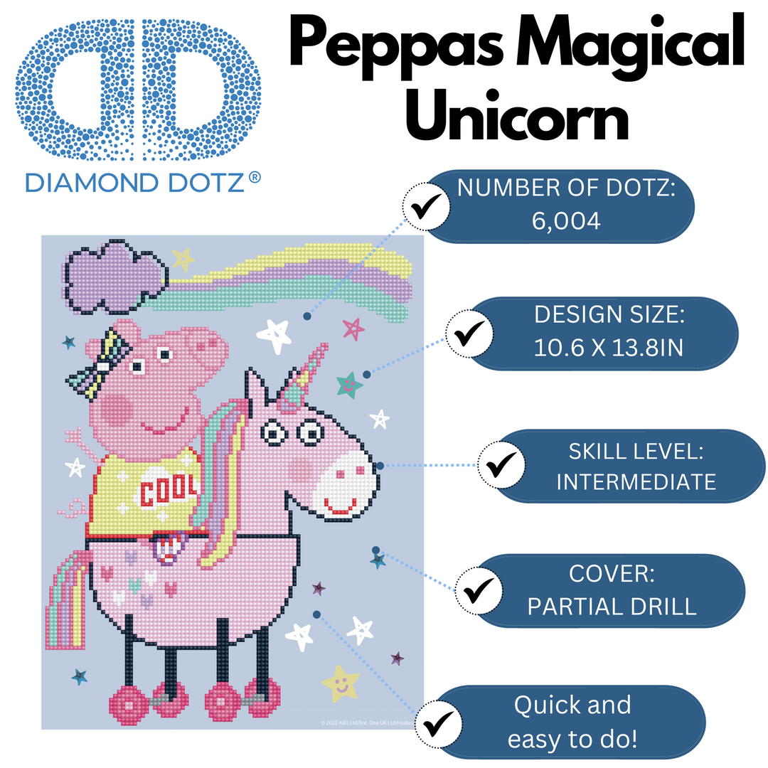 Diamond Dotz Peppa's Magical Unicorn Peppa Pig - 10.6 x 13.8 in